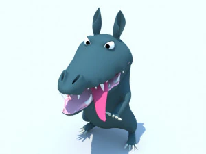 crocodile cartoony characte 3D Model