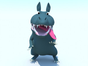 crocodile cartoony characte 3D-Modell