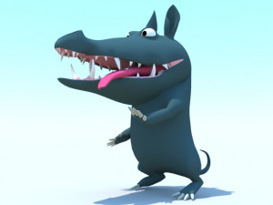 crocodile cartoony characte 3D-Modell