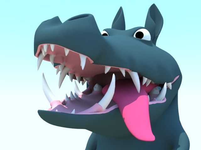 crocodile cartoony characte 3D-Modell .c4d .max .obj .3ds .fbx .stl .blend 
