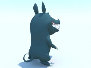 crocodile cartoony characte 3D Model