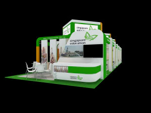 singapore education exhibition 6x24 booth 3D Model