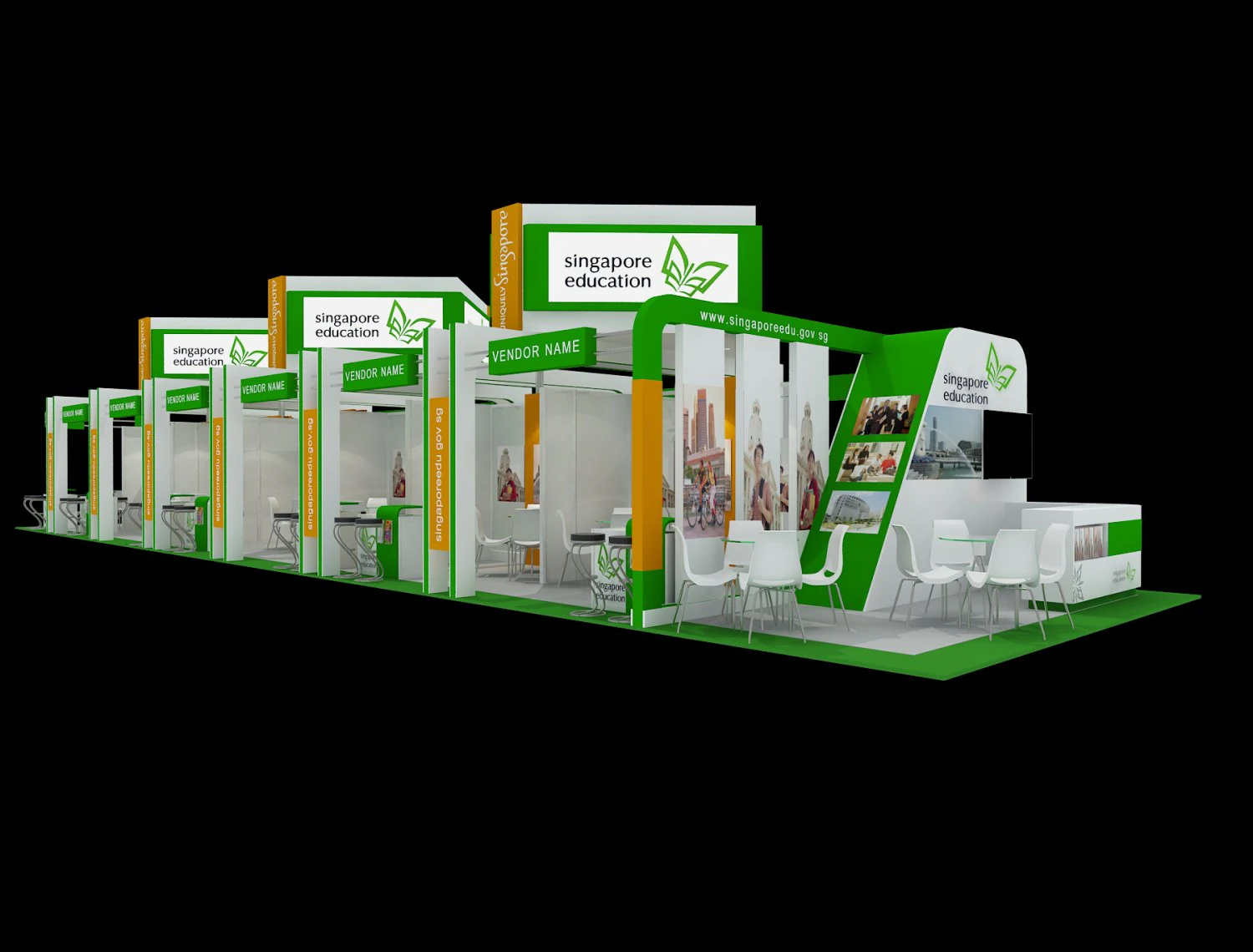 singapore education exhibition 6x24 booth 3D Model .c4d .max .obj .3ds .fbx .stl .blend 