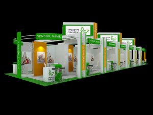 singapore education exhibition 6x24 booth 3D Model