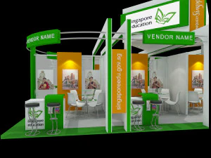 singapore education exhibition 6x24 booth 3D Model