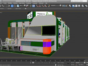 singapore education exhibition 6x24 booth 3D Model