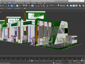 singapore education exhibition 6x24 booth 3D Model