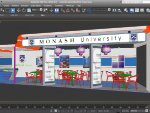 monash university exhibition 3x12 booth 3D Model