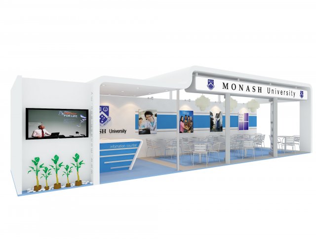 monash university exhibition 3x12 booth 3D Model .c4d .max .obj .3ds .fbx .stl .blend 