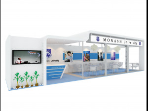 monash university exhibition 3x12 booth Modelo 3D