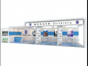 monash university exhibition 3x12 booth 3D Model