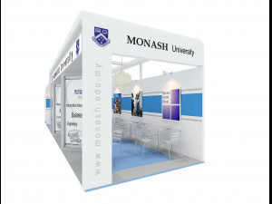 monash university exhibition 3x12 booth 3D Model