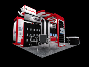 lilin exhibition 6x6 booth Model 3D