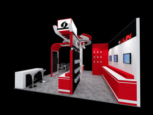 lilin exhibition 6x6 booth Model 3D