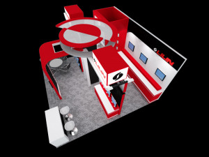 lilin exhibition 6x6 booth Model 3D