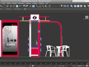 lilin exhibition 6x6 booth Model 3D