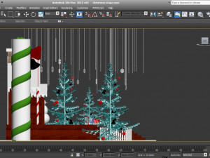 christmas stage exhibition booth Model 3D