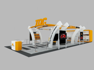 toc exhibition 6 x 15 booth 3D Model