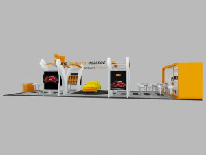 toc exhibition 6 x 15 booth 3D Model