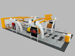toc exhibition 6 x 15 booth 3D Model