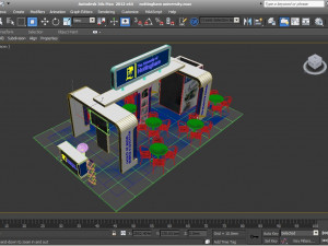 nottingham university exhibition 6x9 booth 3Dモデル
