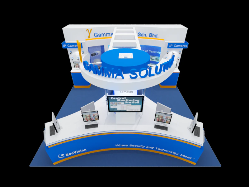 geovision exhibition 6x6 booth 3D Model .c4d .max .obj .3ds .fbx .stl .blend 