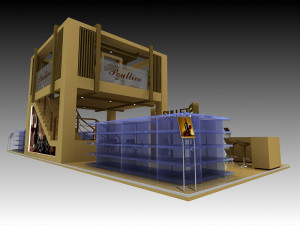 poullive exhibition 6x18 booth 3D-Modell