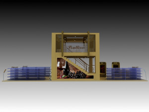 poullive exhibition 6x18 booth 3D-Modell