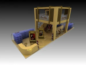 poullive exhibition 6x18 booth 3D Model