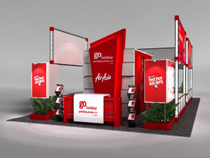 airasia 6 x 12 exhibition booth 3D Model