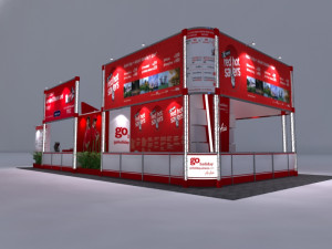 airasia 6 x 12 exhibition booth 3D-Modell