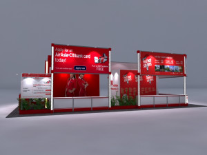 airasia 6 x 12 exhibition booth 3D-Modell