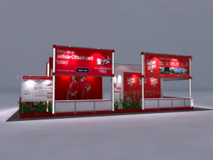 airasia 6 x 12 exhibition booth 3D Model