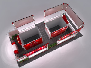 airasia 6 x 12 exhibition booth 3D-Modell