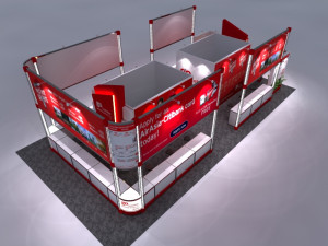 airasia 6 x 12 exhibition booth 3D-Modell