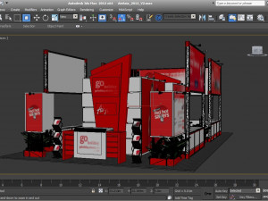 airasia 6 x 12 exhibition booth 3D-Modell