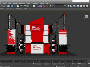 airasia 6 x 12 exhibition booth 3D-Modell