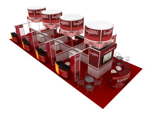 uniquely singapore exhibition 6x15 booth 3D Model