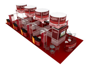 uniquely singapore exhibition 6x15 booth 3D Model