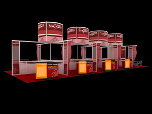uniquely singapore exhibition 6x15 booth 3D Model
