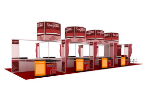 uniquely singapore exhibition 6x15 booth 3D Model