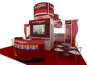 uniquely singapore exhibition 6x15 booth 3D Model