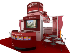 uniquely singapore exhibition 6x15 booth 3D Model
