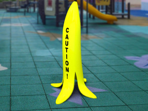 Banana wet sign caution Modello 3D