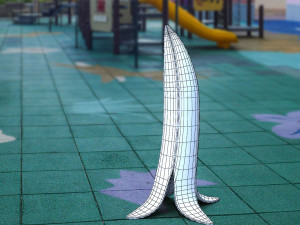 Banana wet sign caution Modello 3D