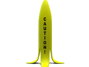 Banana wet sign caution Modello 3D