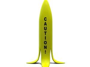 Banana wet sign caution 3D Model