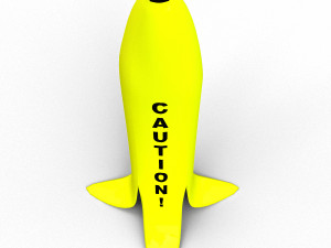 Banana wet sign caution Modello 3D