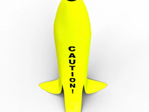 Banana wet sign caution 3D Model