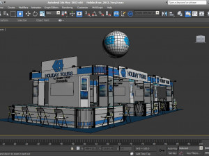 holiday tour exhibition 6x15 booth Model 3D